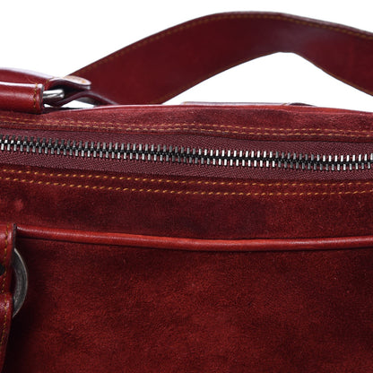 Christian Dior Suede Gaucho Saddle Bag Red 8 of 14