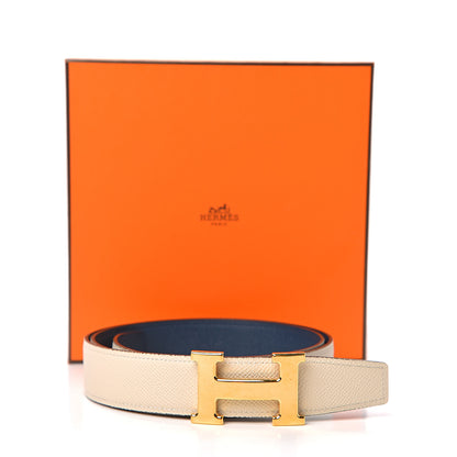 Hermes Epsom 32mm H Belt 95 Bleu De Malte Craie 6 of 6