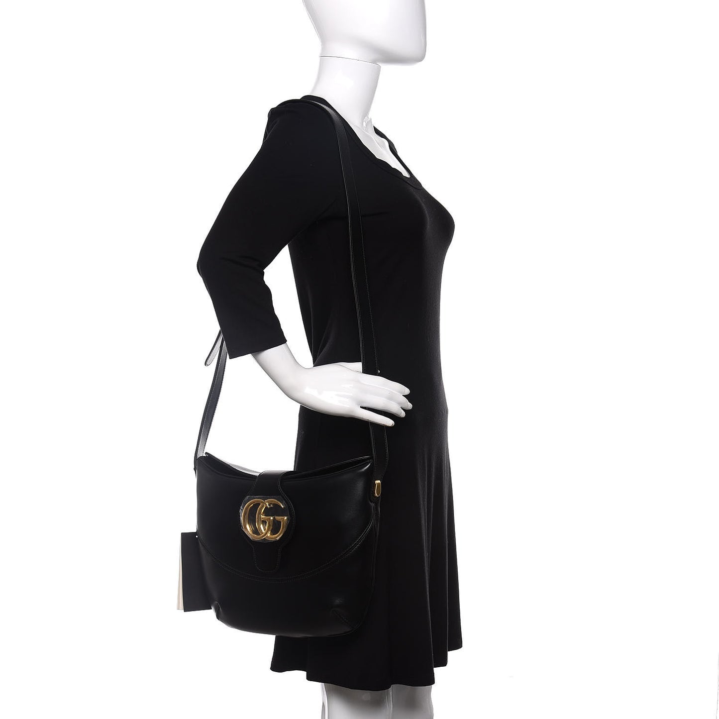 Calfskin Medium Arli Shoulder Bag Black
