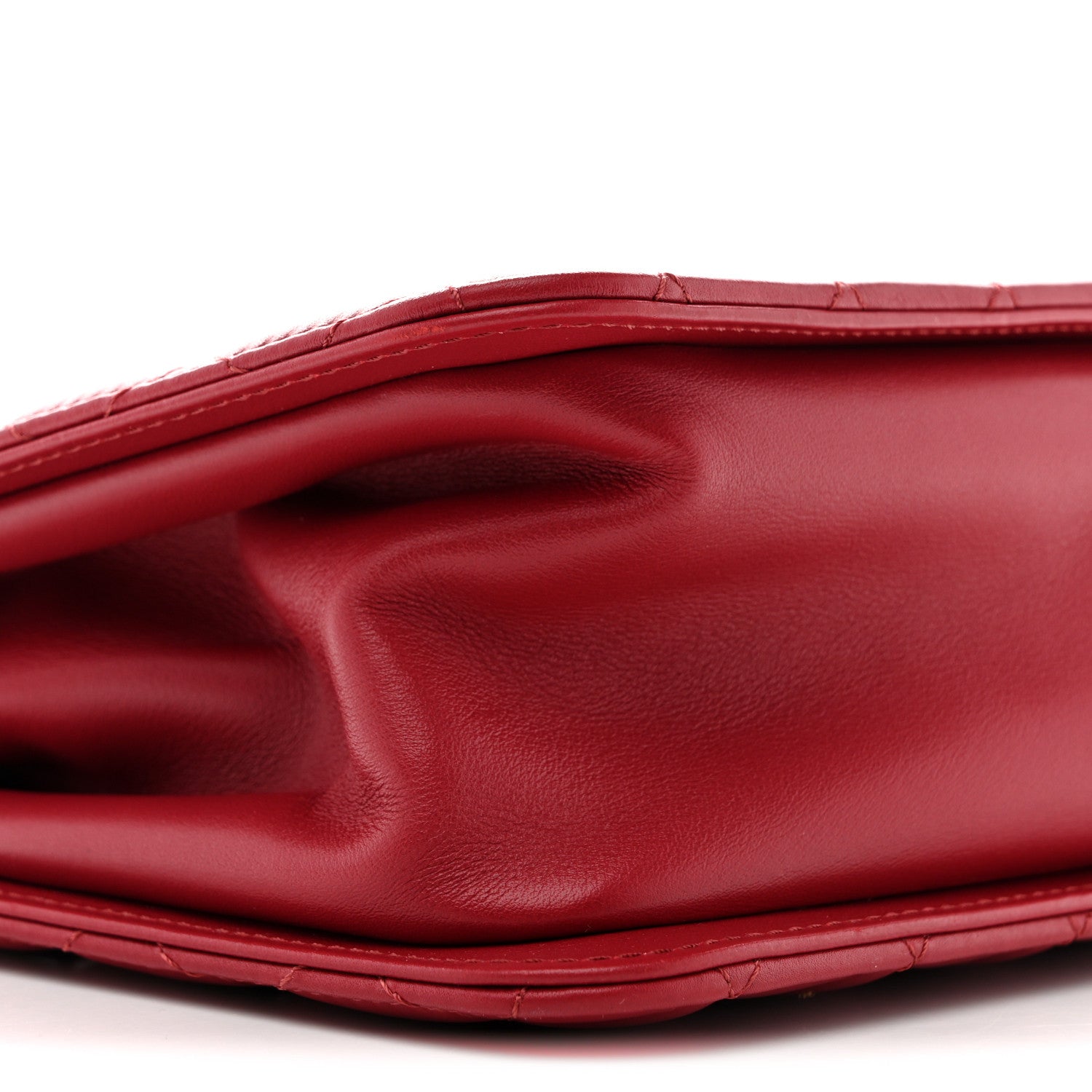 Chanel Calfskin Quilted CC Chain Accordion Tote Red 8 of 12