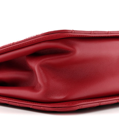 Chanel Calfskin Quilted CC Chain Accordion Tote Red 8 of 12