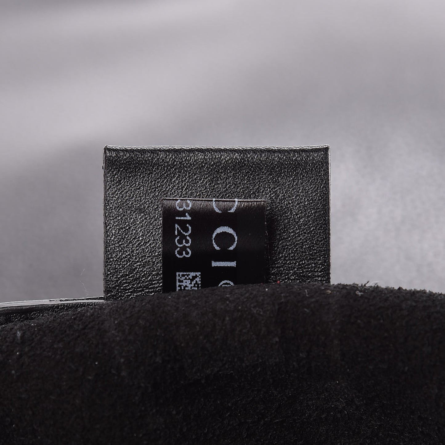 Calfskin Logo Drawstring Backpack Black
