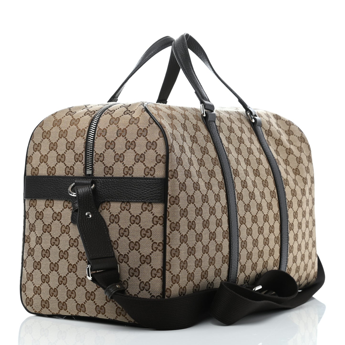 Monogram Dollar Calfskin Boston Duffle Bag Beige Ebony Testa di Moro Marrone Scuro