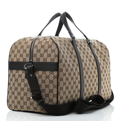 Gucci Monogram Dollar Calfskin Boston Duffle Bag Beige Ebony Testa di Moro Marrone Scuro 3 of 9