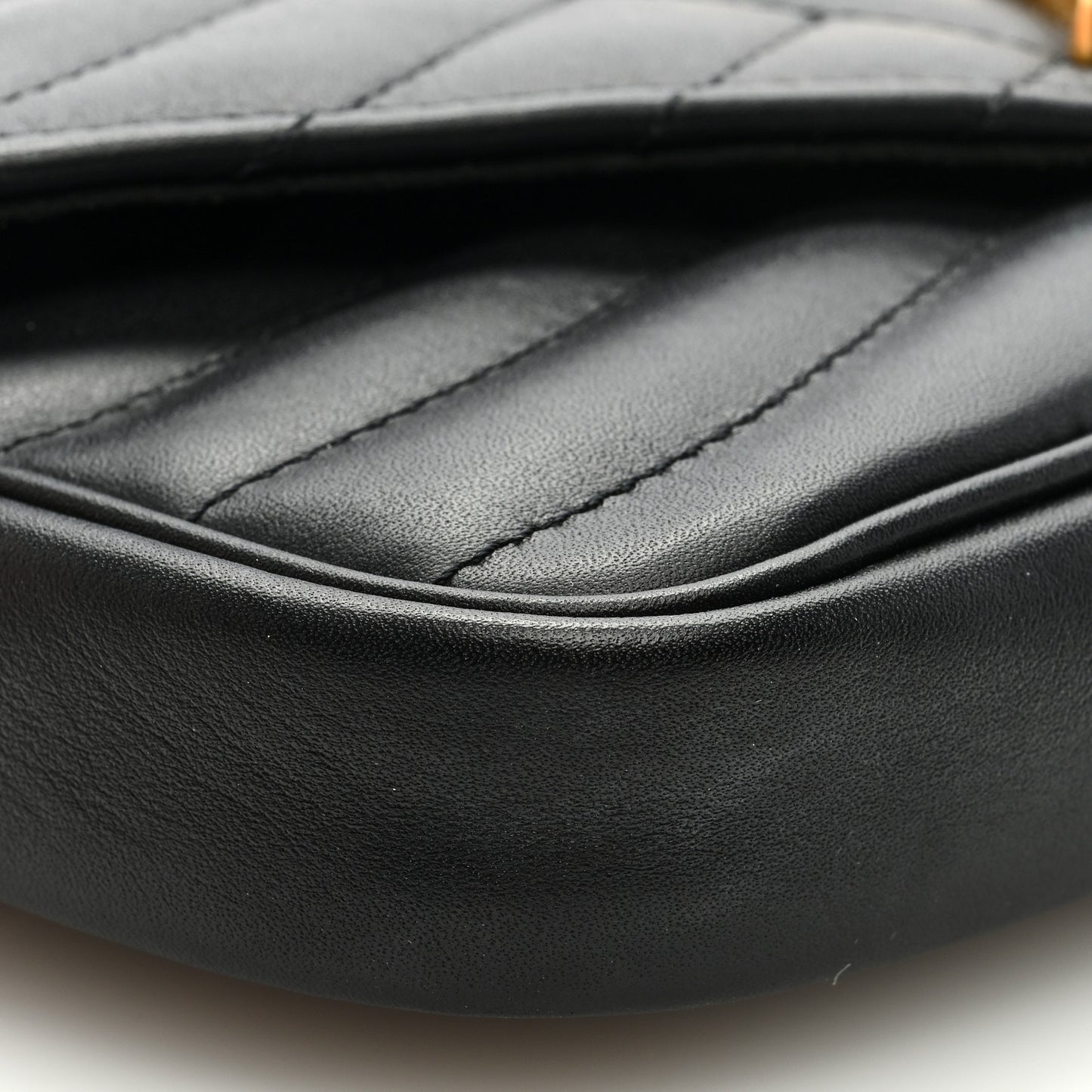 Calfskin New Wave Chain Pochette Black