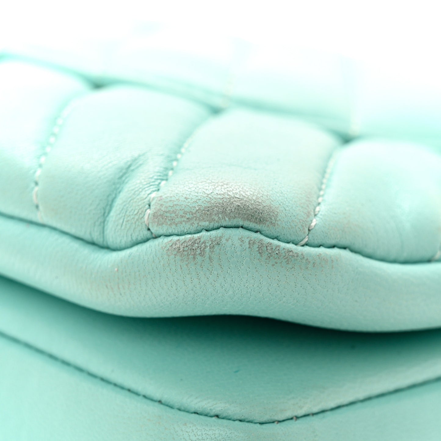 Lambskin Chevron Quilted Small Trendy CC Dual Handle Flap Bag Light Green