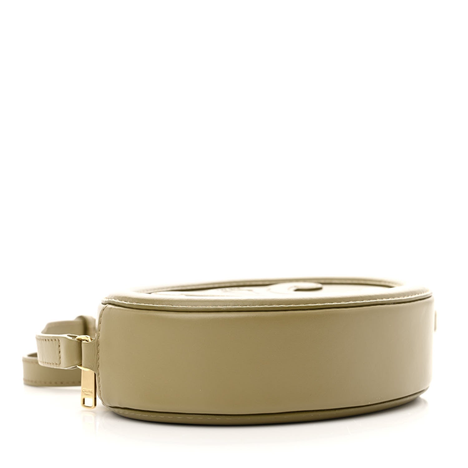 Celine Smooth Calfskin Cuir Small Triomphe Oval Purse Crossbody Olive 4 of 11