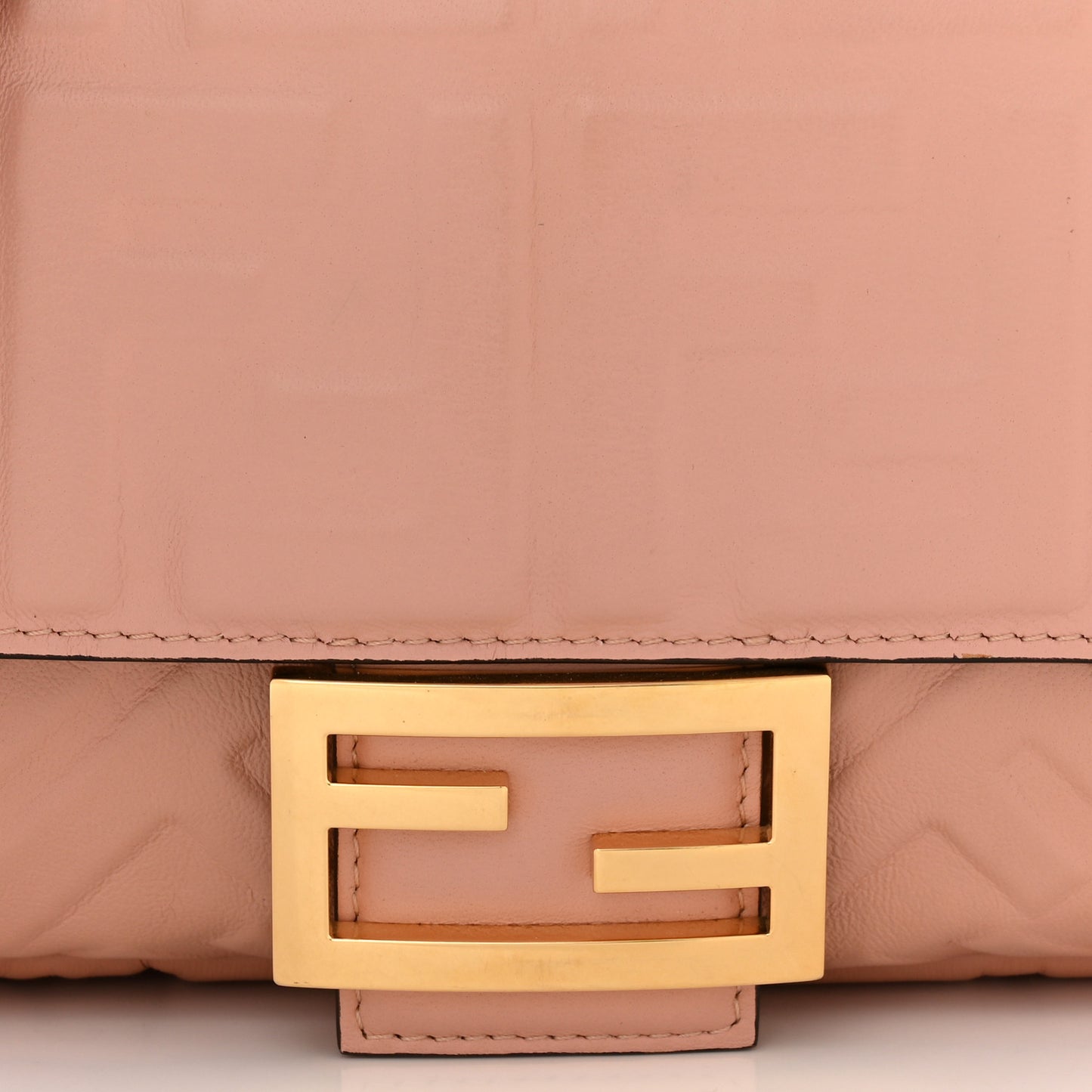 Nappa FF 1974 Embossed Baguette Rosa Bourbon