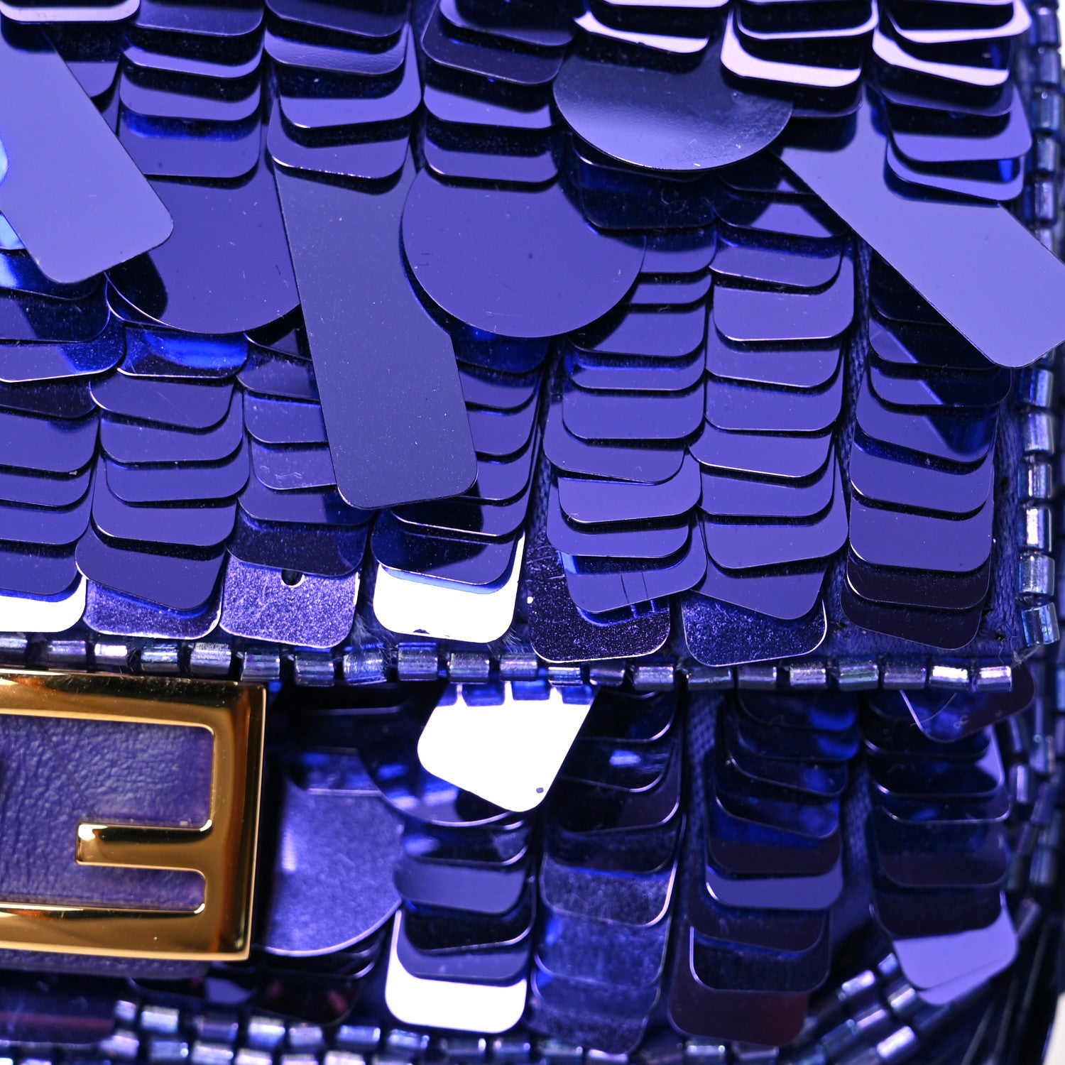 Fendi Sequin Paillettes Shiny Nappa Sex and the City Nano Baguette Charm Viola Purple Rain 11 of 14