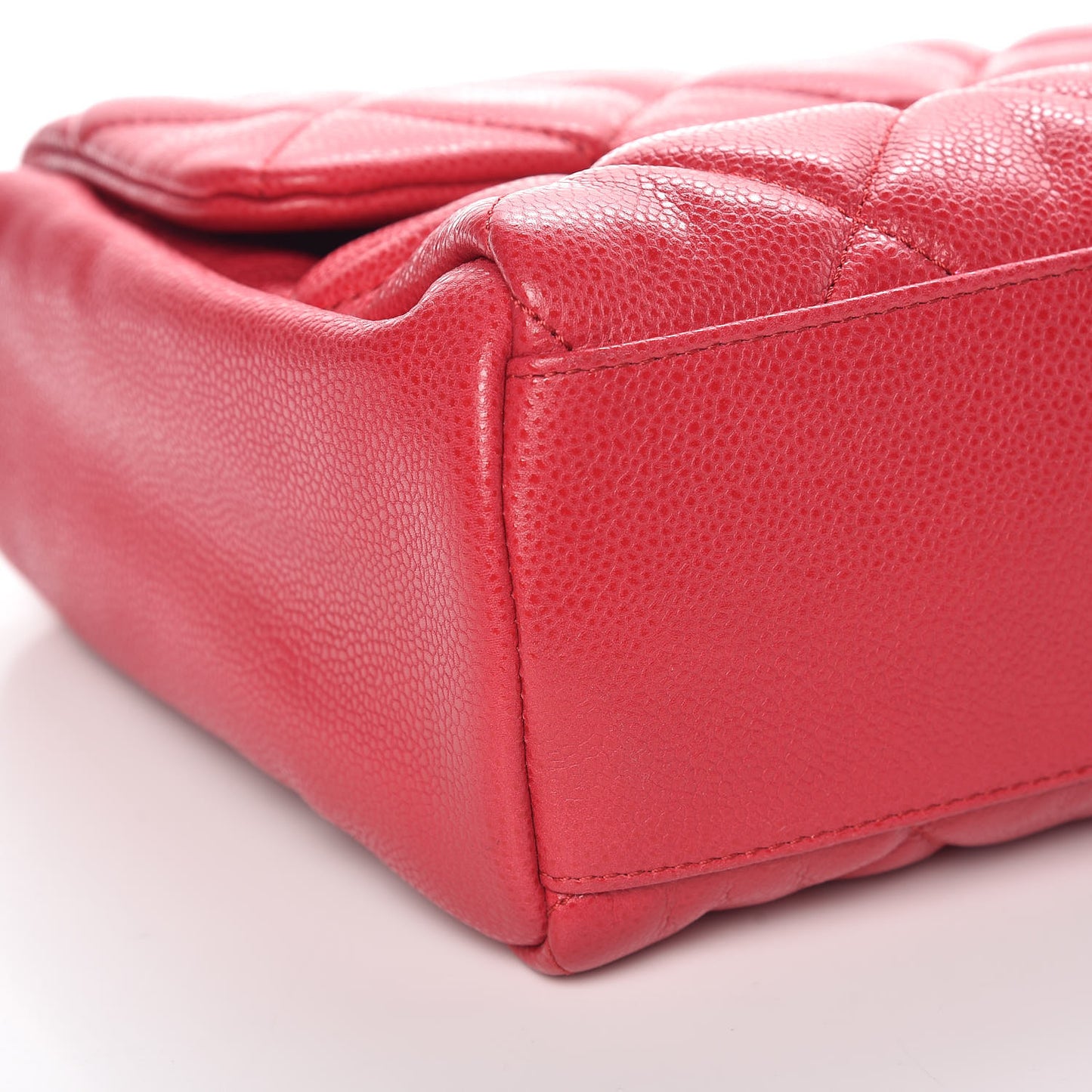 Glazed Soft Caviar Large Flap Red