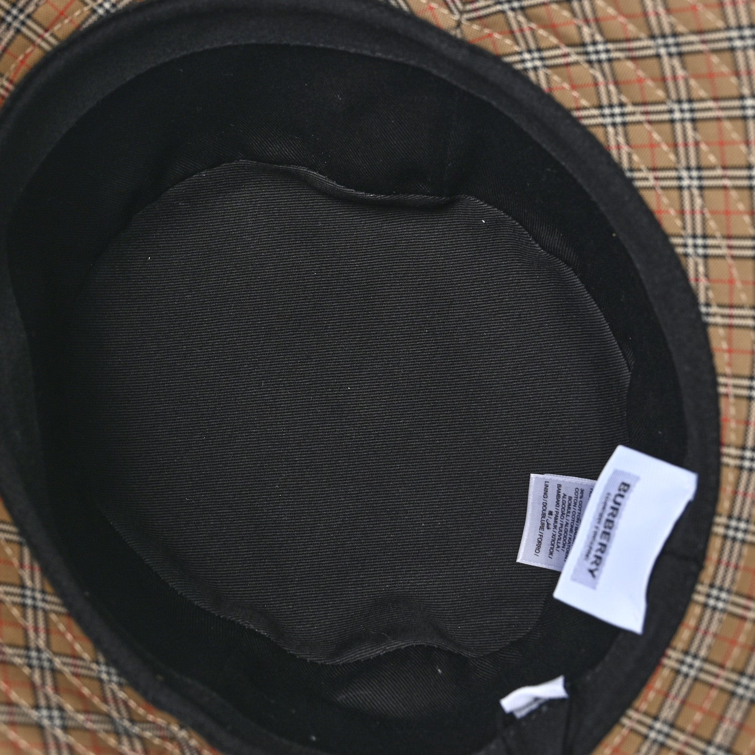 Burberry Technical Cotton Micro Check Bucket Hat M 6 of 7