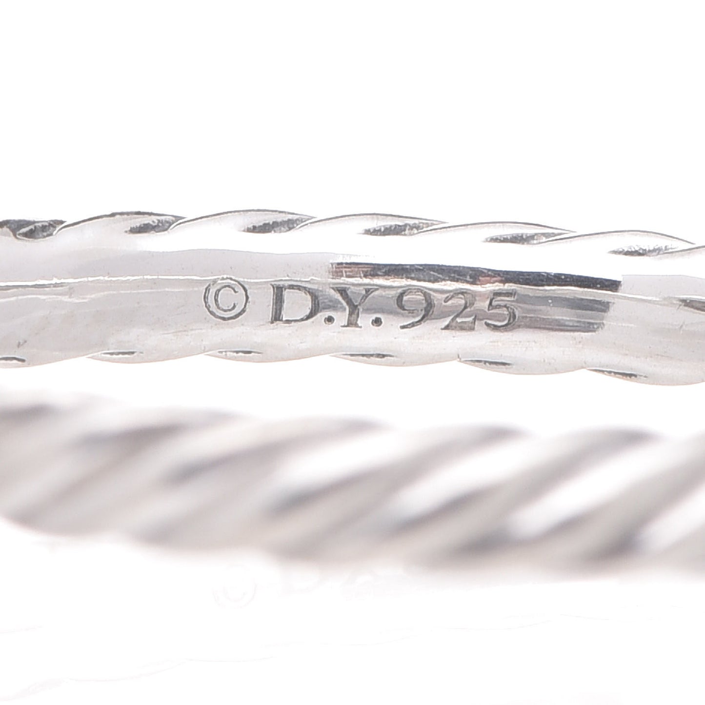 Sterling Silver Diamond Cable Classics Ring 57 8