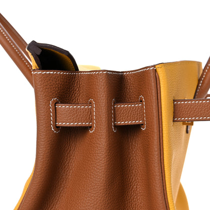 Hermes Togo Bi Color Horseshoe Birkin 35 Jaune Ambre Gold 13 of 34