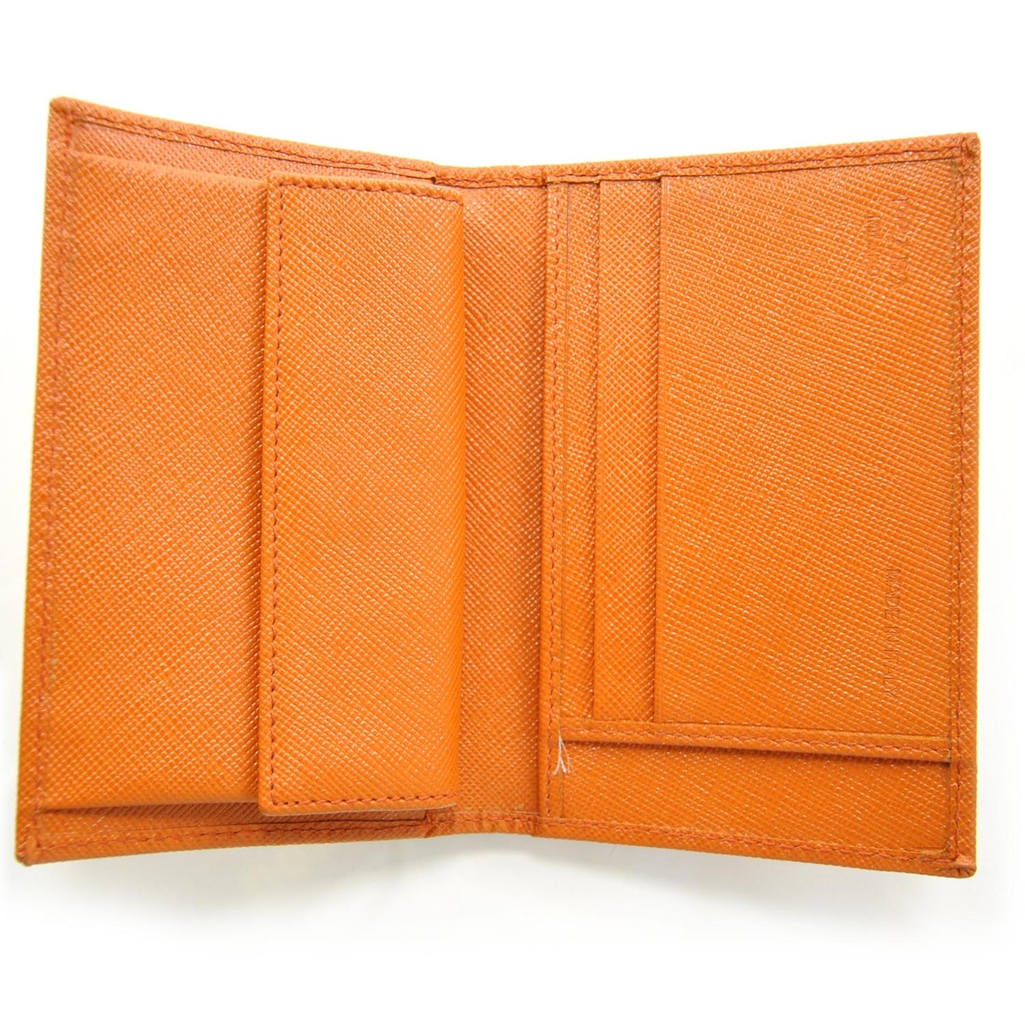 Saffiano Card Holder Wallet Orange