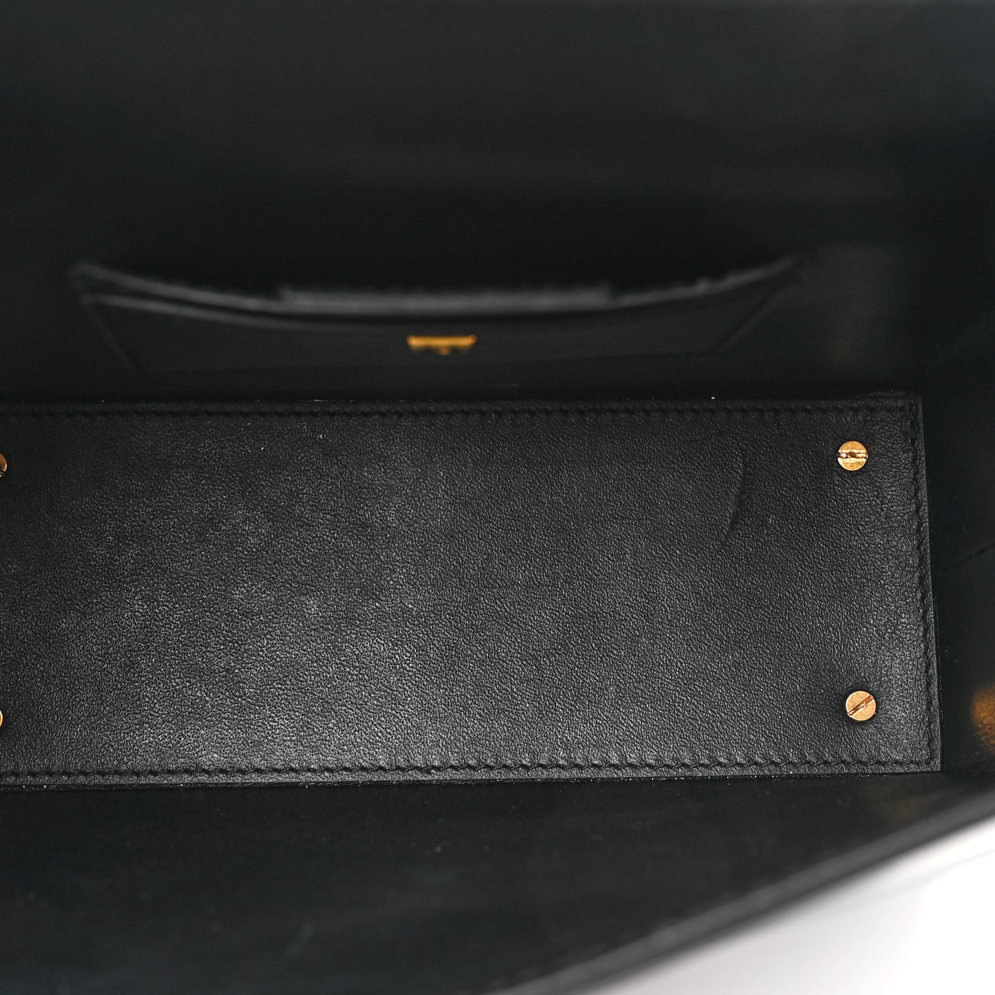 Calfskin Trifolio Box Bag Black