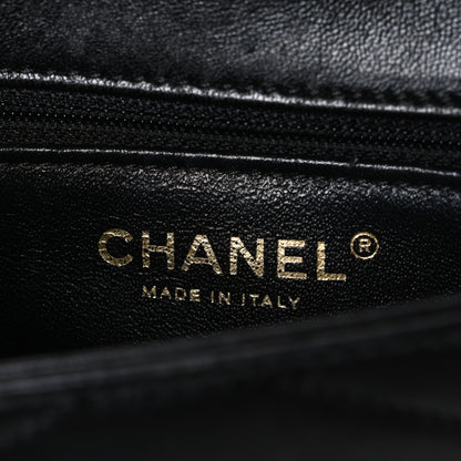 Chanel Lambskin Reversed Chevron Quilted Flap Black 6 of 11