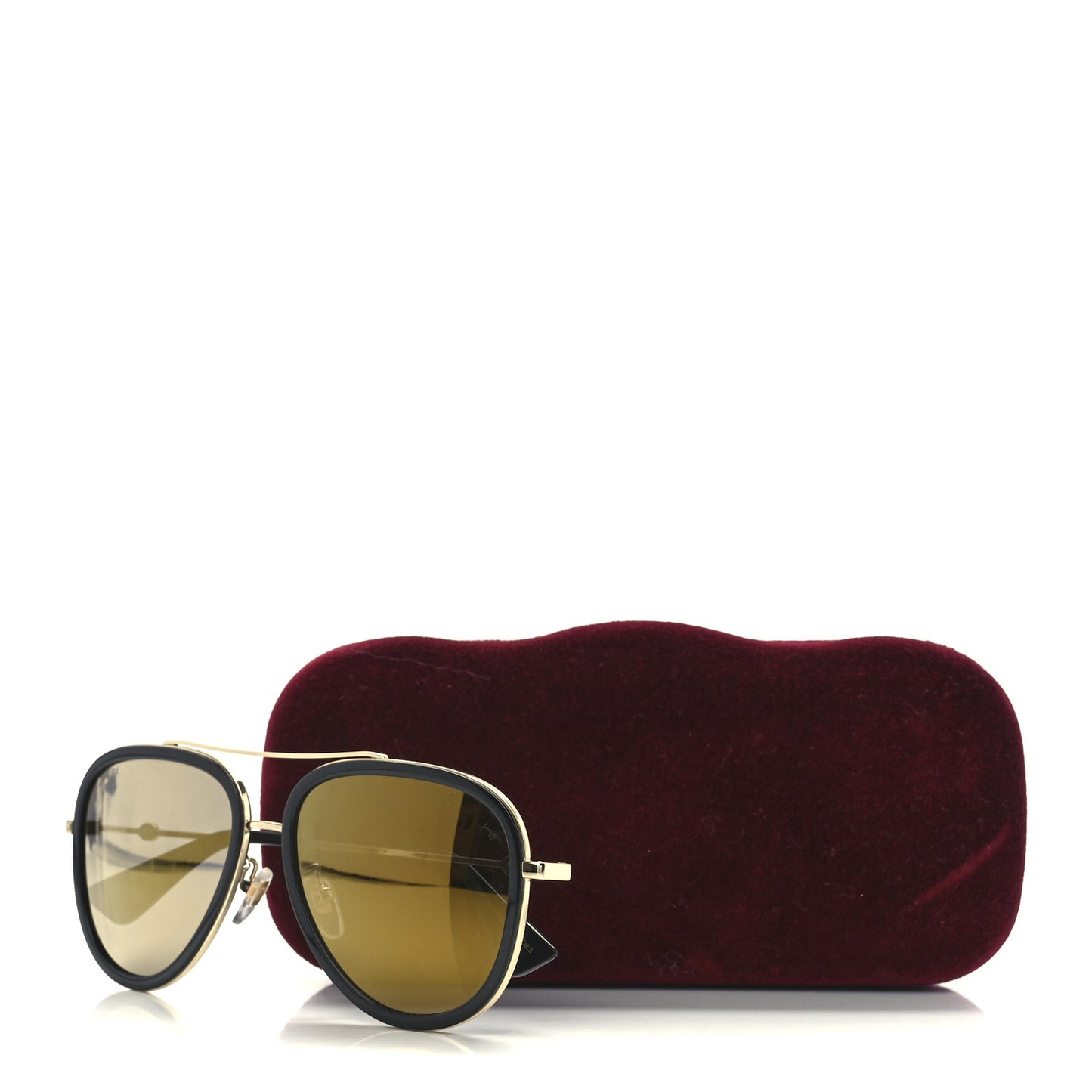 Aviator Sunglasses GG0062S Black Gold