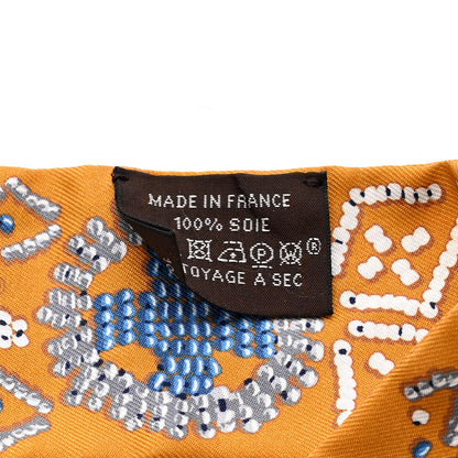Hermes Silk Kelly En Perles Twilly Miel Bleu Jean Cream 3 of 5