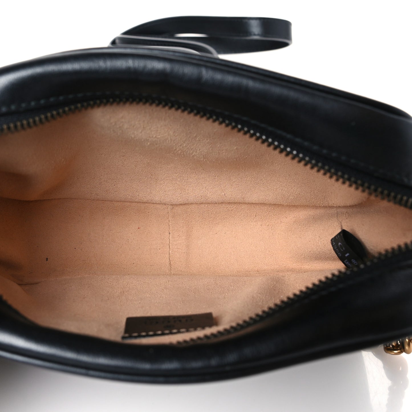 Calfskin Matelasse Mini GG Marmont Chain Shoulder Bag Black