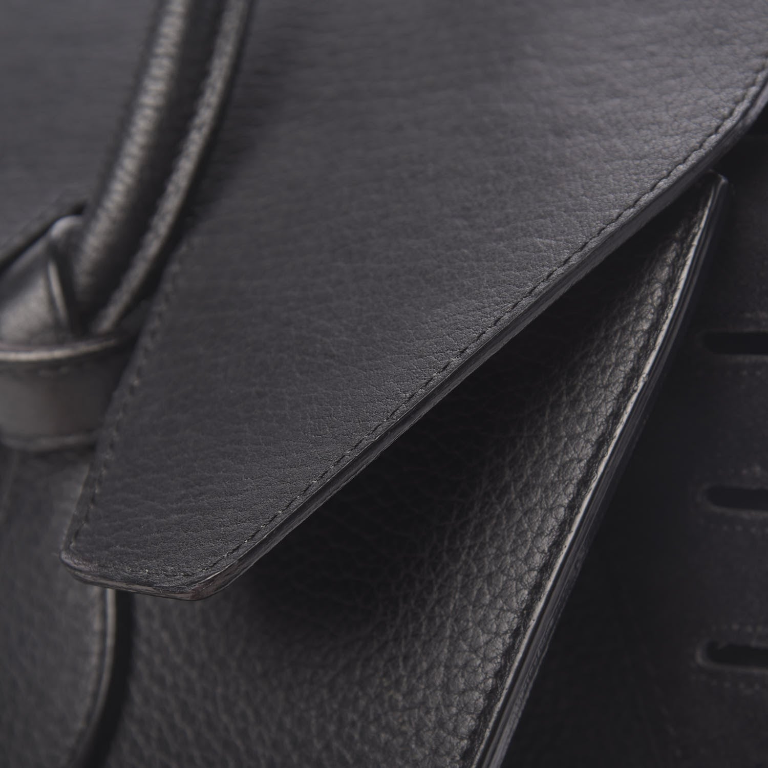Celine Crisped Calfskin Mini Tie Knot Tote Black 13 of 29