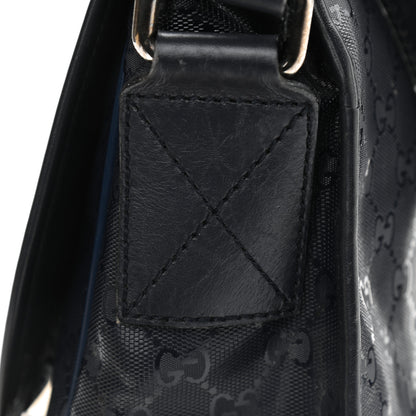 Gucci Imprime Monogram Medium Double Buckle Flap Messenger Bag Navy 15 of 16