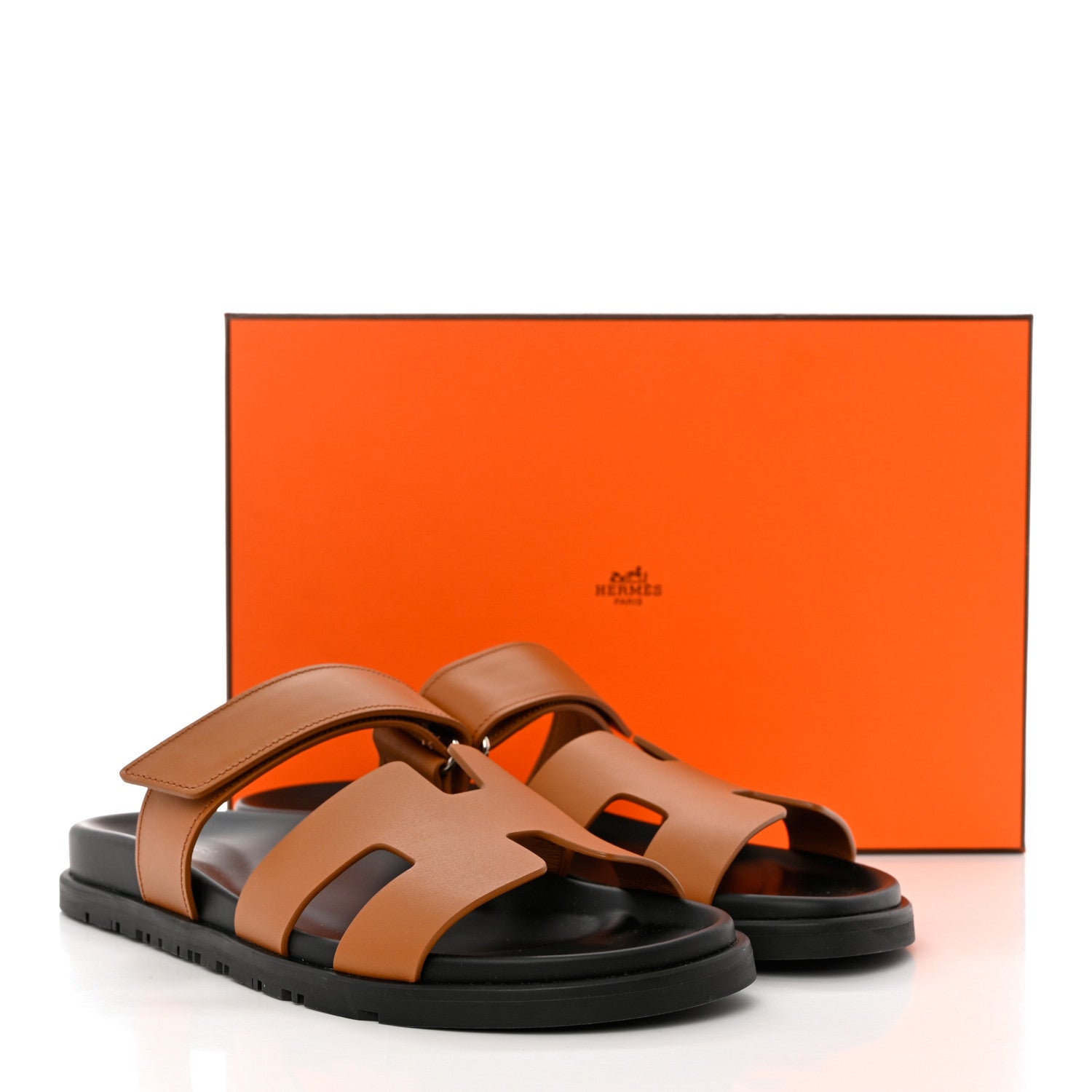 Hermes Calfskin Womens Chypre Sandals 40 Gold 9 of 9