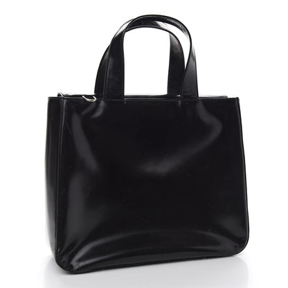 Gucci Patent Calfskin Interlocking G Tote Black 3 of 16