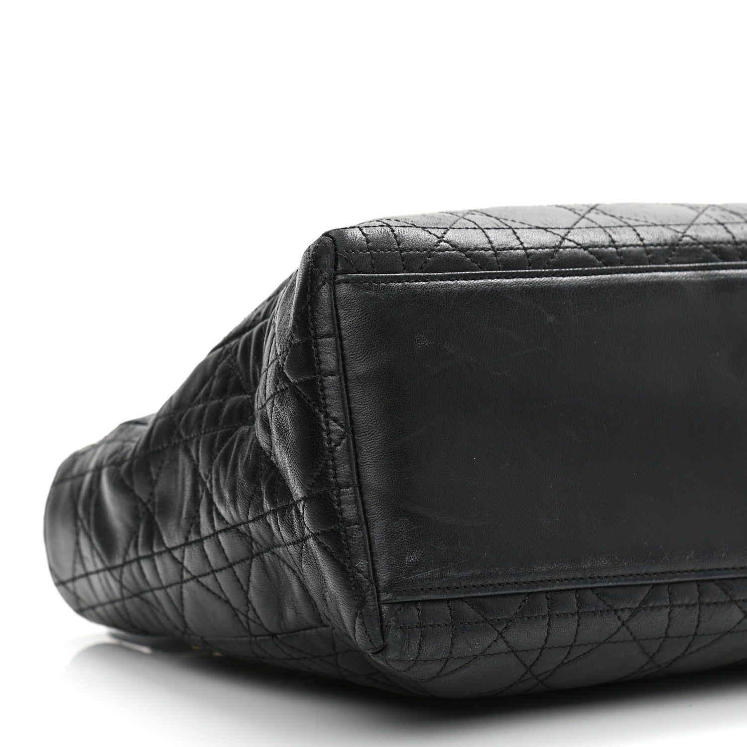 Christian Dior Lambskin Cannage Medium Lady Dior Black 9 of 13