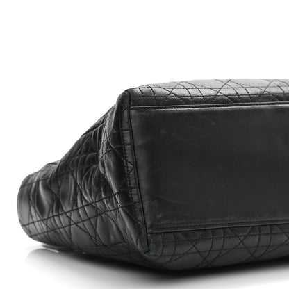 Christian Dior Lambskin Cannage Medium Lady Dior Black 9 of 13