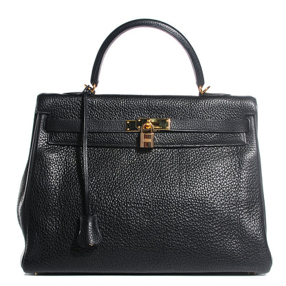 Hermes Fjord Kelly Retourne 35 Black 1 of 26