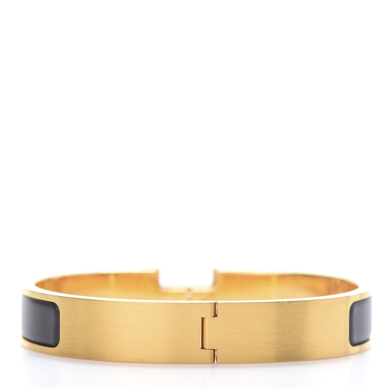 Hermes Matte Enamel Narrow Clic Clac HH Bracelet GM Black 3 of 5