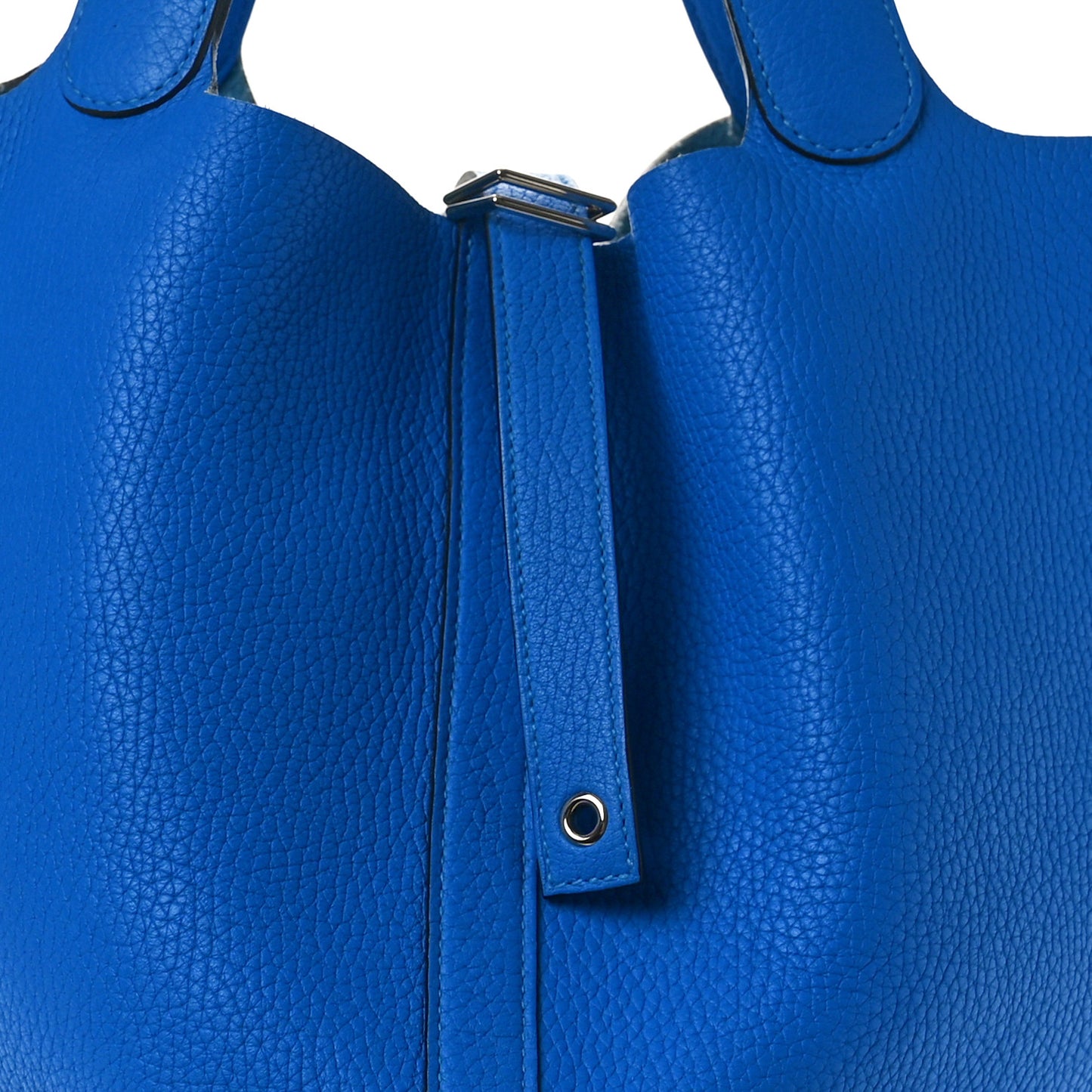 Taurillon Clemence Picotin Lock 26 GM Bleu Hydra