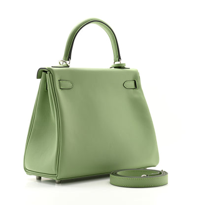 Hermes Swift Kelly Retourne 25 Vert Criquet 3 of 11