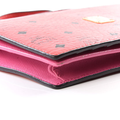 MCM Visetos Bi-Color Crossbody Wallet Coral Sugar Pink 6 of 9