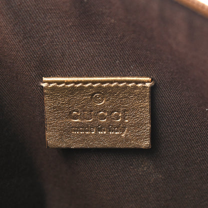 Gucci Satin Monogram D Ring Cosmetic Case Metallic Bronze 5 of 12