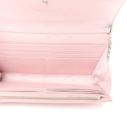 Christian Dior Patent Cannage Lady Dior Rendezvous Wallet On Chain Pink 5 of 20