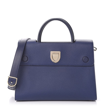 Christian Dior Bullcalf Medium Diorever Flap Navy 1 of 11