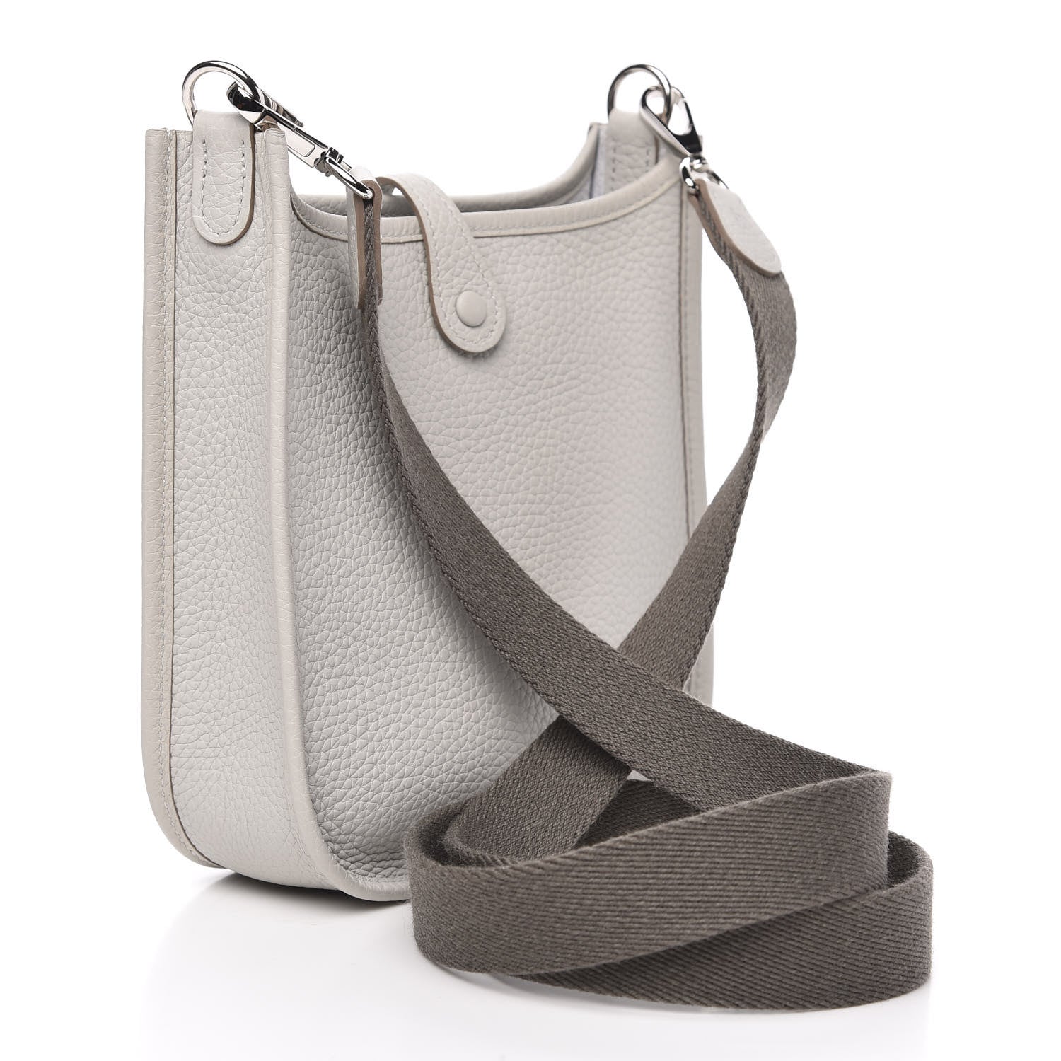 Hermes Taurillon Clemence Amazone Evelyne TPM Gris Perle Etain 3 of 9