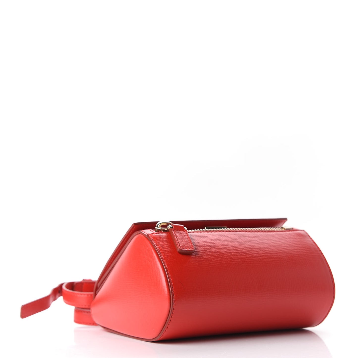 Textured Calfskin Mini Pandora Box Crossbody Bag Red
