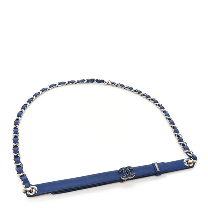 Chanel Lambskin CC Chain Belt Blue 1 of 7