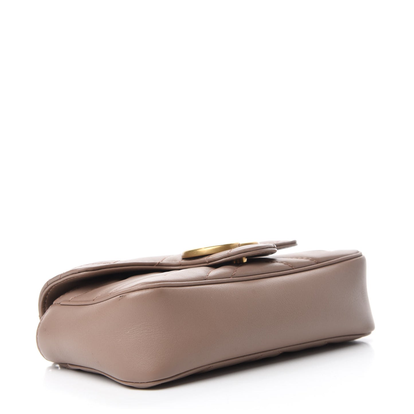 Calfskin Matelasse Super Mini GG Marmont Shoulder Bag Porcelain Rose