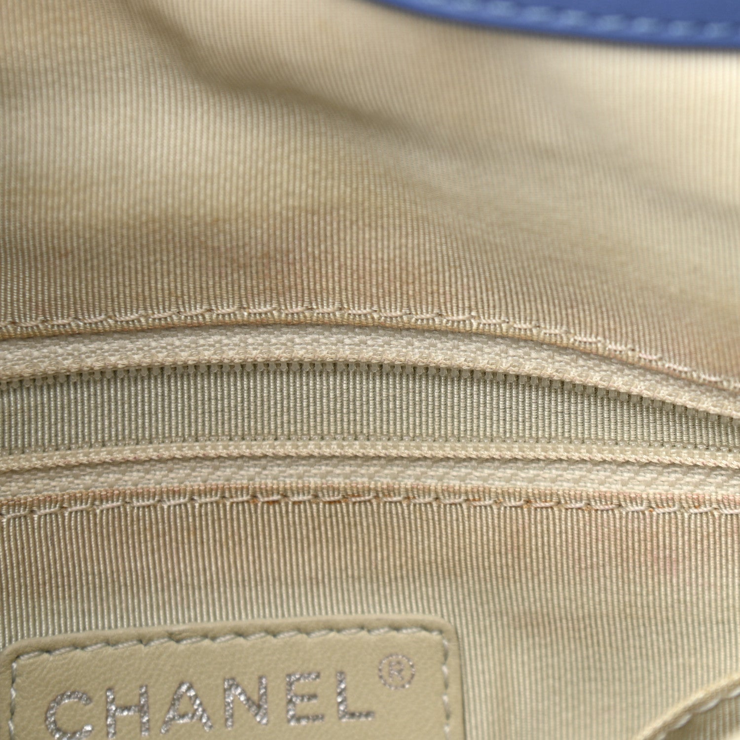 Chanel Washed Lambskin Chain Around Hobo Blue 7 of 14
