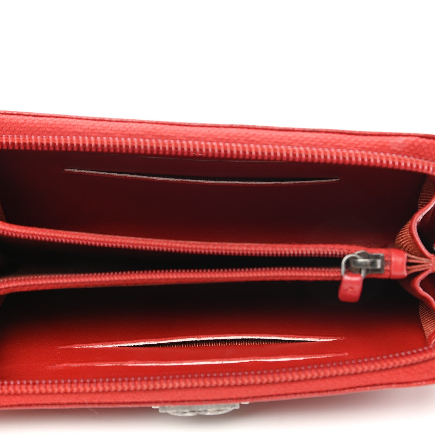 Chanel Caviar Quilted Small Boy Zip Around Wallet Dark Red 5 of 9