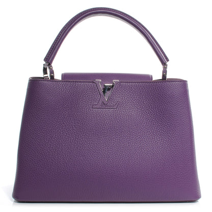 Louis Vuitton Taurillon Capucines MM Violet 1 of 9