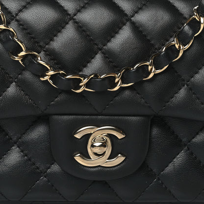 Chanel Lambskin Quilted Mini Rectangular Flap Black 8 of 11