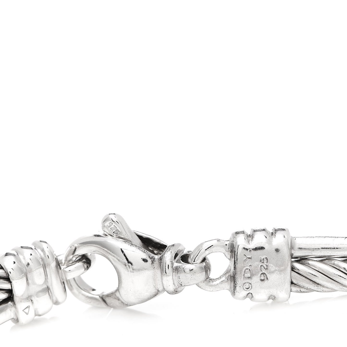 Sterling Silver Diamond 3mm Crossover Bracelet