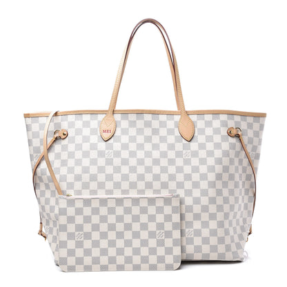 Louis Vuitton Damier Azur Neo Neverfull GM Rose Ballerine 1 of 12