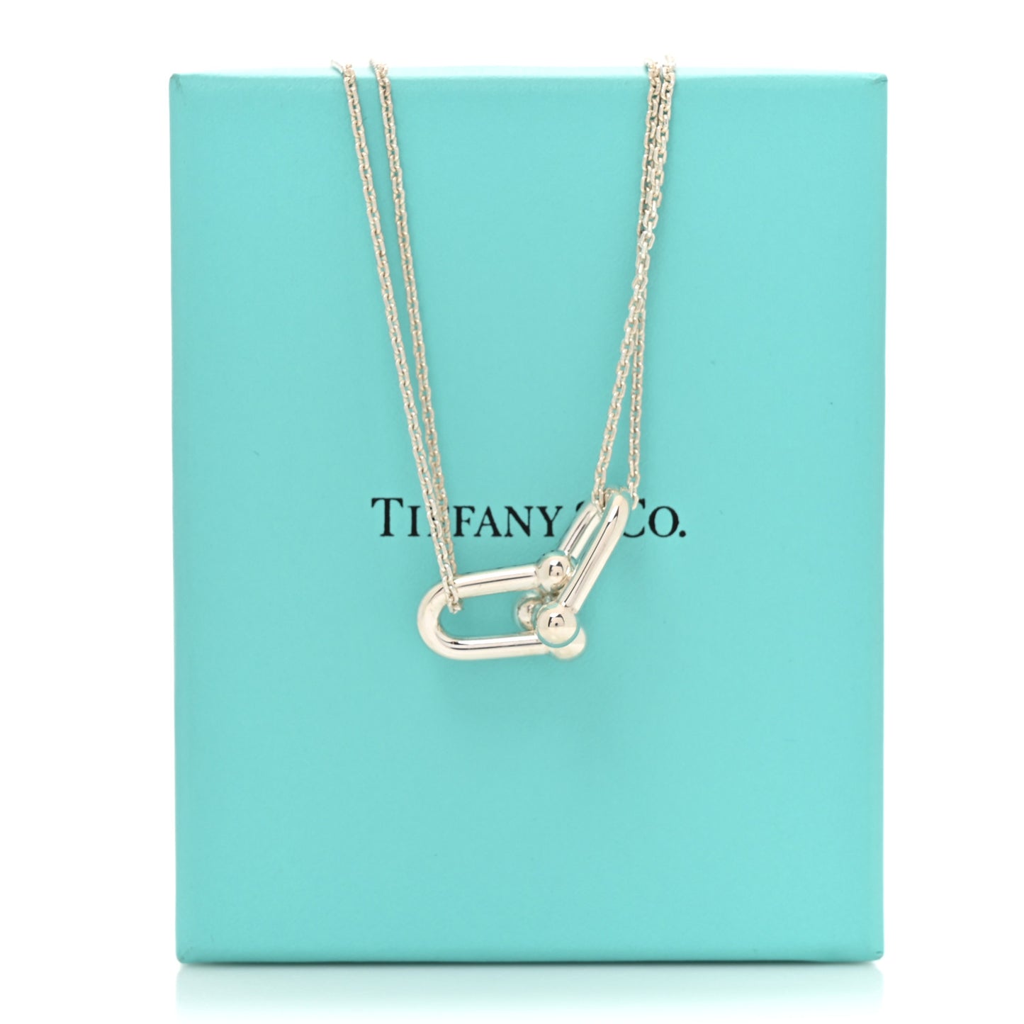 Sterling Silver Double HardWear Link Pendant Necklace