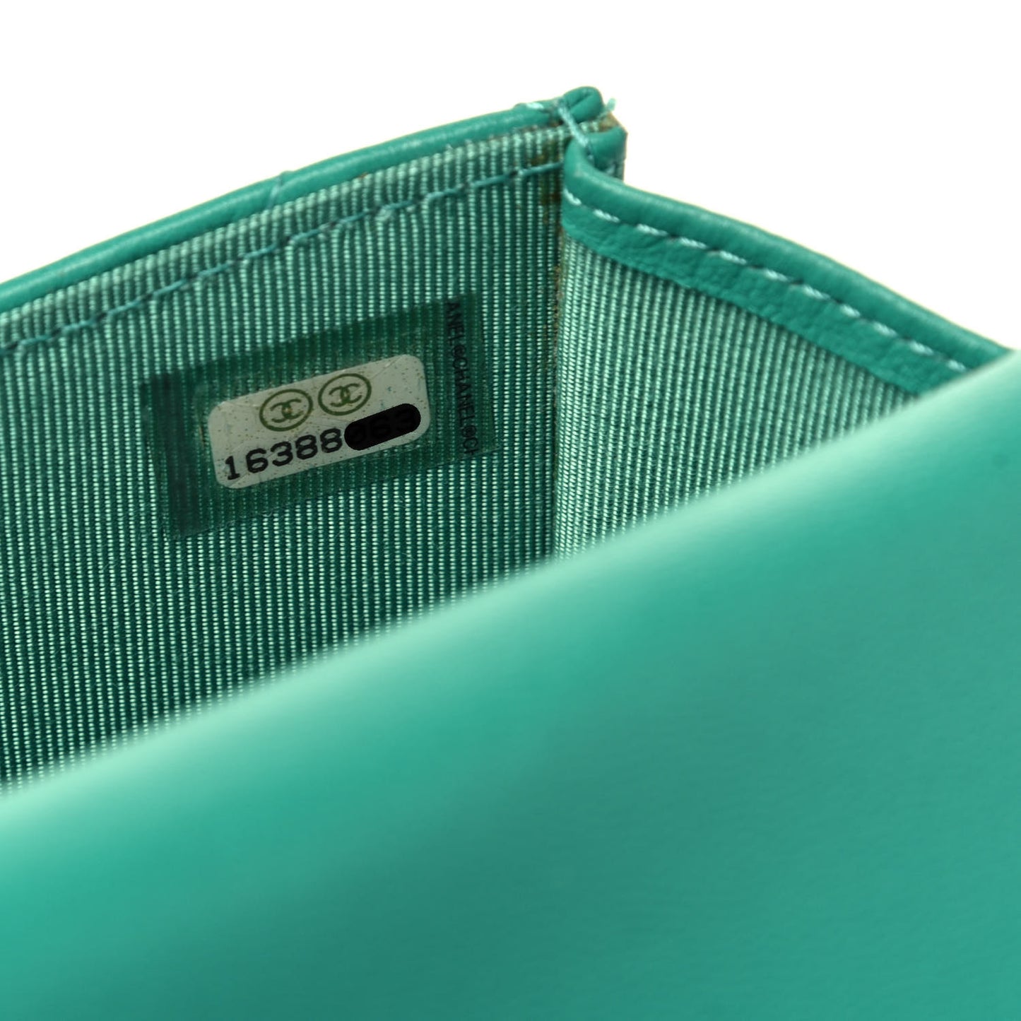 Lambskin Quilted Travel Wallet Green