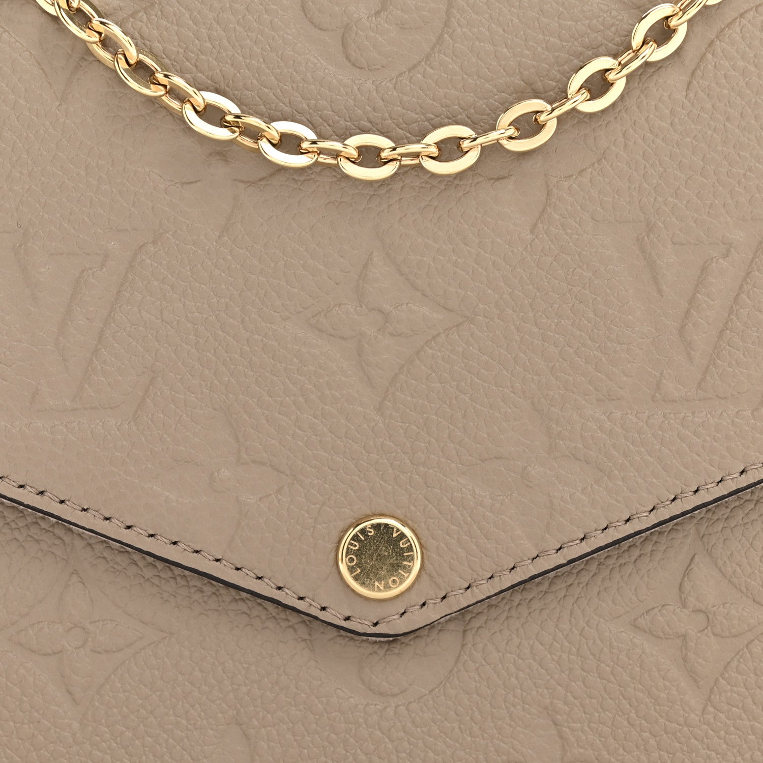 Louis Vuitton Empreinte Pochette Felicie Chain Wallet Tourterelle 12 of 12